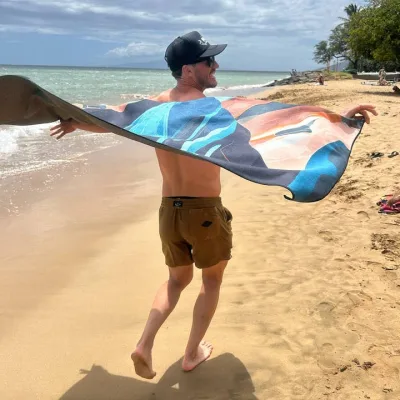 Captain Crabby Travel Beach Towel