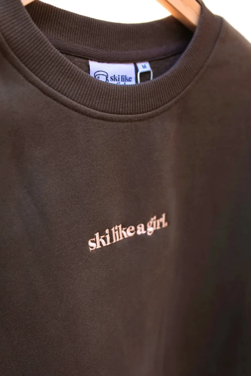 Ski Like a Girl Classic Crew - Woods