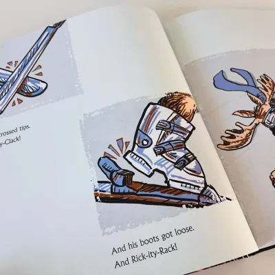 Gilbert the Moose Learns How to Ski - Book