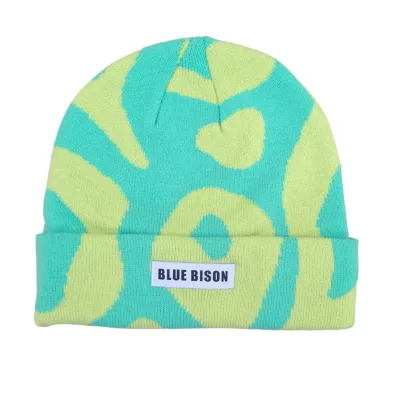 Blue Bison Lava Lamp 反摺毛線帽
